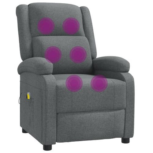 Fauteuil de massage Gris foncé Tissu - Photo n°2; ?>