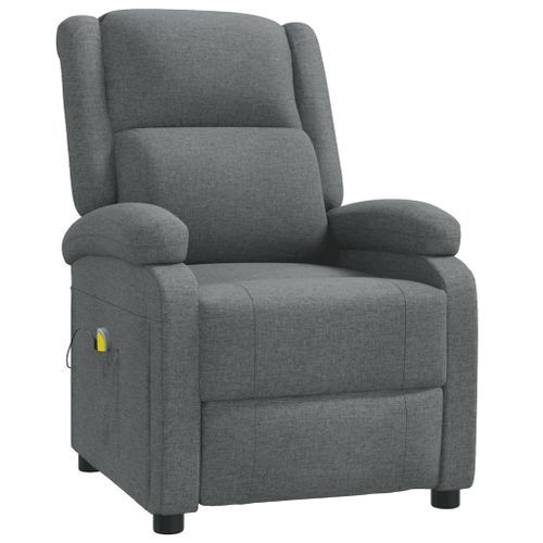 Fauteuil de massage Gris foncé Tissu - Photo n°3; ?>