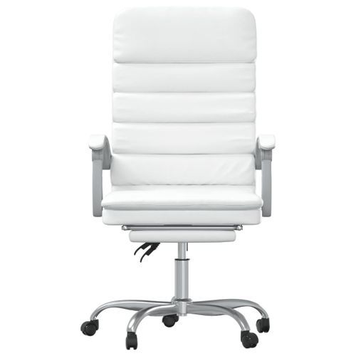 Fauteuil de massage inclinable de bureau Blanc Similicuir - Photo n°3; ?>