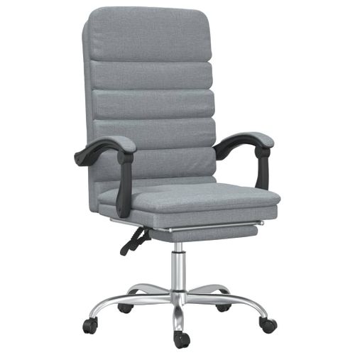 Fauteuil de massage inclinable de bureau Gris clair Tissu - Photo n°2; ?>