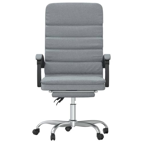 Fauteuil de massage inclinable de bureau Gris clair Tissu - Photo n°3; ?>