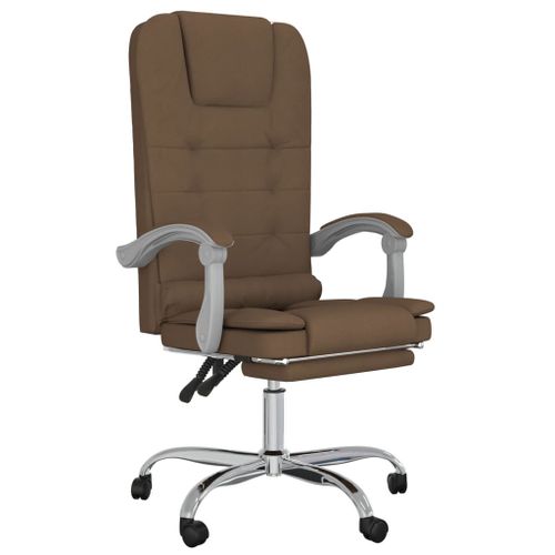 Fauteuil de massage inclinable de bureau Marron Tissu - Photo n°2; ?>