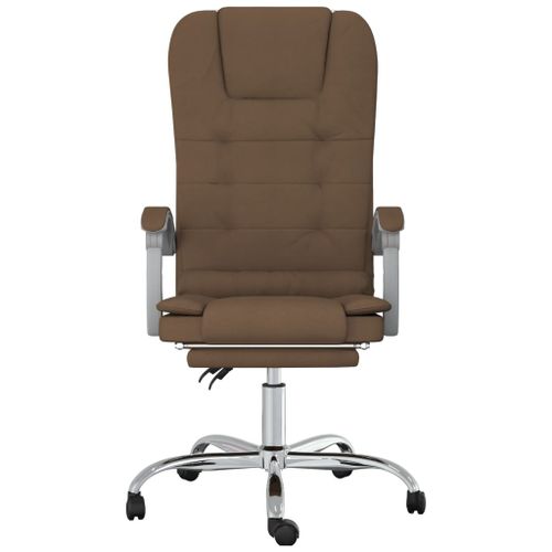 Fauteuil de massage inclinable de bureau Marron Tissu - Photo n°3; ?>