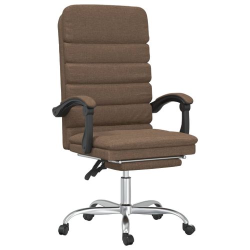 Fauteuil de massage inclinable de bureau Marron Tissu - Photo n°2; ?>