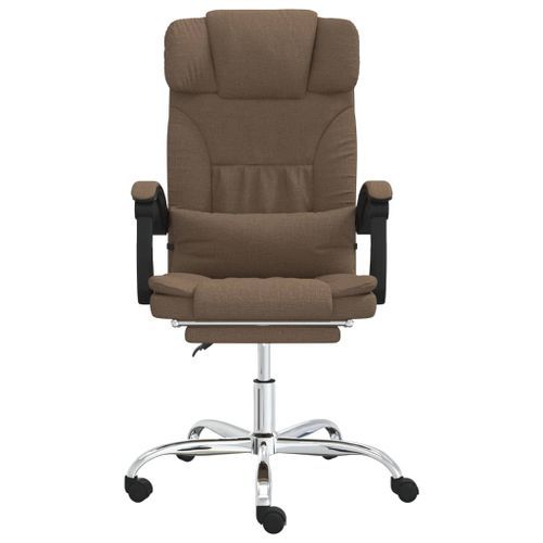 Fauteuil de massage inclinable de bureau Marron Tissu - Photo n°3; ?>