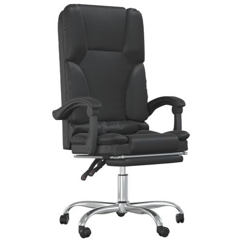 Fauteuil de massage inclinable de bureau Noir Similicuir - Photo n°2; ?>