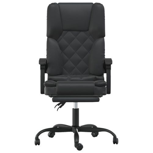 Fauteuil de massage inclinable de bureau Noir Similicuir - Photo n°3; ?>