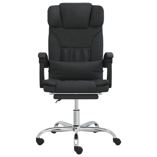 Fauteuil de massage inclinable de bureau Noir Similicuir - Photo n°3; ?>