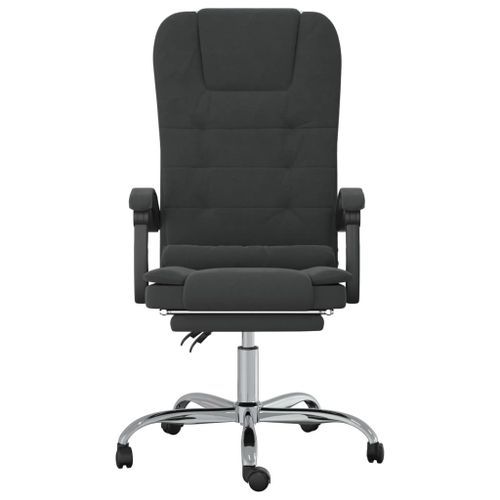 Fauteuil de massage inclinable de bureau Noir Velours - Photo n°3; ?>