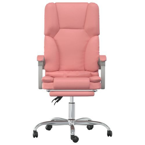 Fauteuil de massage inclinable de bureau Rose Similicuir - Photo n°3; ?>