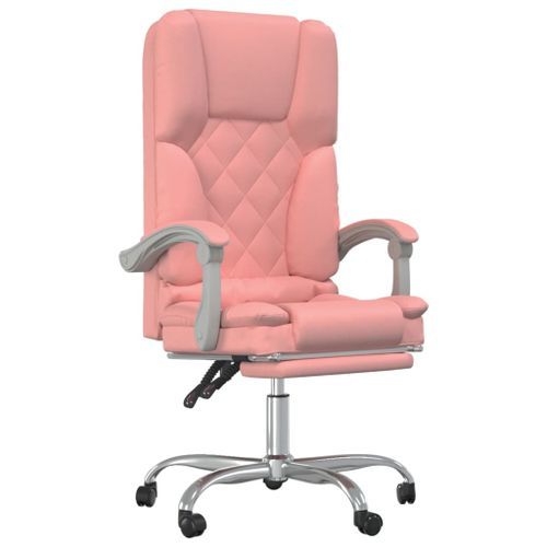 Fauteuil de massage inclinable de bureau Rose Similicuir - Photo n°2; ?>