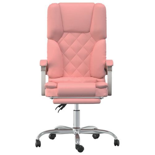 Fauteuil de massage inclinable de bureau Rose Similicuir - Photo n°3; ?>