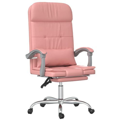 Fauteuil de massage inclinable de bureau Rose Similicuir - Photo n°2; ?>