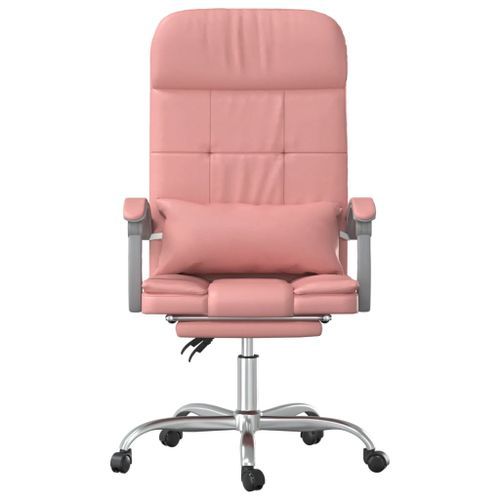 Fauteuil de massage inclinable de bureau Rose Similicuir - Photo n°3; ?>