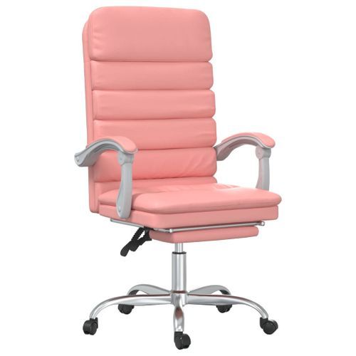 Fauteuil de massage inclinable de bureau Rose Similicuir - Photo n°2; ?>