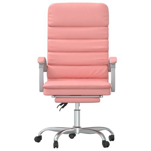 Fauteuil de massage inclinable de bureau Rose Similicuir - Photo n°3; ?>