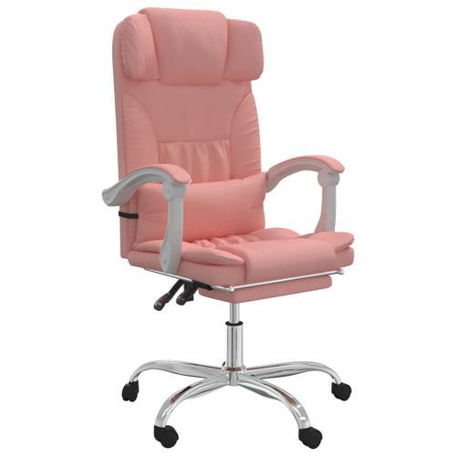 Fauteuil de massage inclinable de bureau Rose Similicuir - Photo n°2; ?>