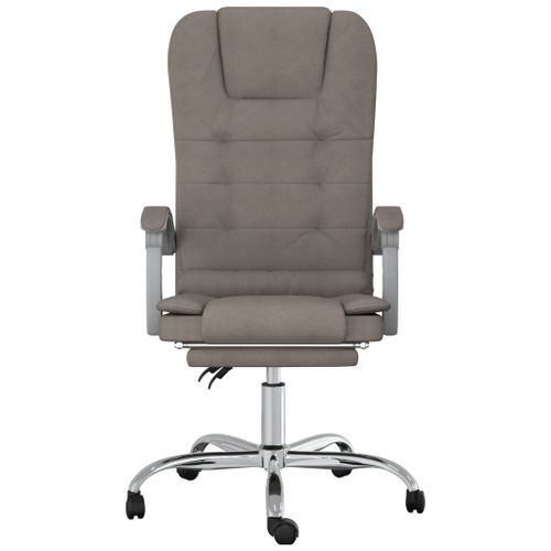 Fauteuil de massage inclinable de bureau Taupe Tissu - Photo n°3; ?>