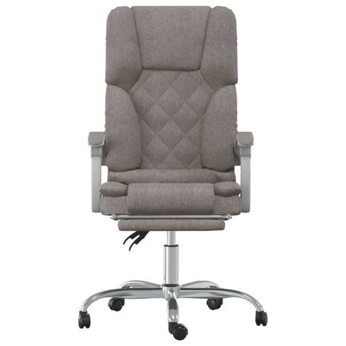 Fauteuil de massage inclinable de bureau Taupe Tissu - Photo n°3; ?>