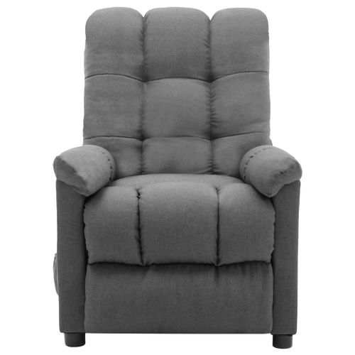 Fauteuil de massage inclinable électrique Gris clair Tissu 3 - Photo n°2; ?>