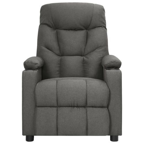 Fauteuil de massage inclinable électrique Gris foncé Tissu 3 - Photo n°3; ?>