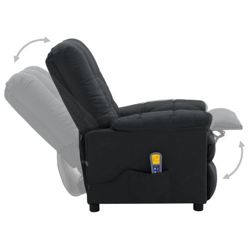 Fauteuil de massage inclinable électrique Gris foncé Tissu Louma - Photo n°2; ?>