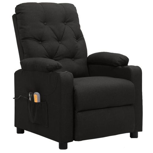 Fauteuil de massage inclinable électrique Noir Tissu 8 - Photo n°2; ?>