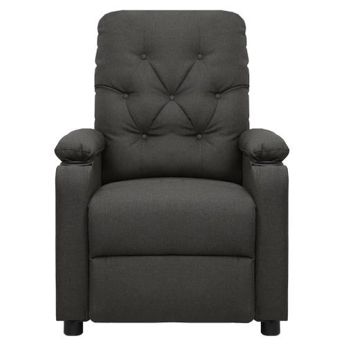 Fauteuil de massage inclinable Gris foncé Tissu 22 - Photo n°3; ?>