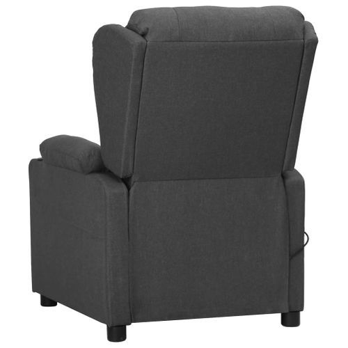 Fauteuil de massage inclinable Gris foncé Tissu 6 - Photo n°3; ?>