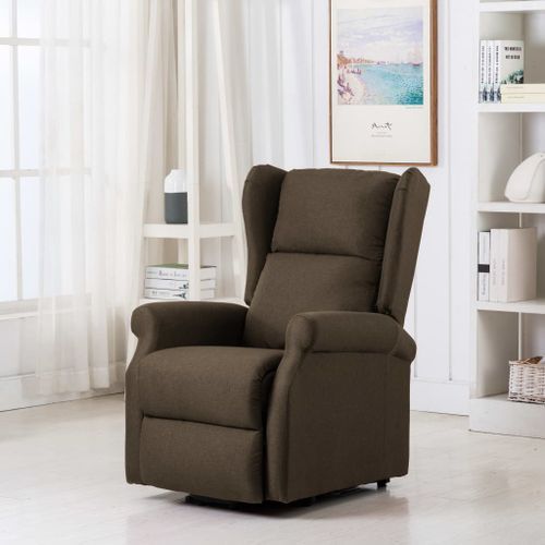 Fauteuil de massage inclinable Marron Tissu 8 - Photo n°2; ?>