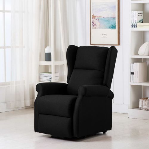 Fauteuil de massage inclinable Noir Tissu 10 - Photo n°2; ?>