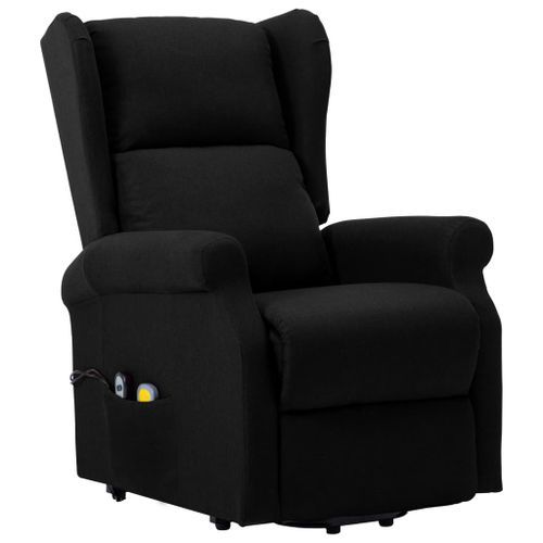 Fauteuil de massage inclinable Noir Tissu 10 - Photo n°3; ?>