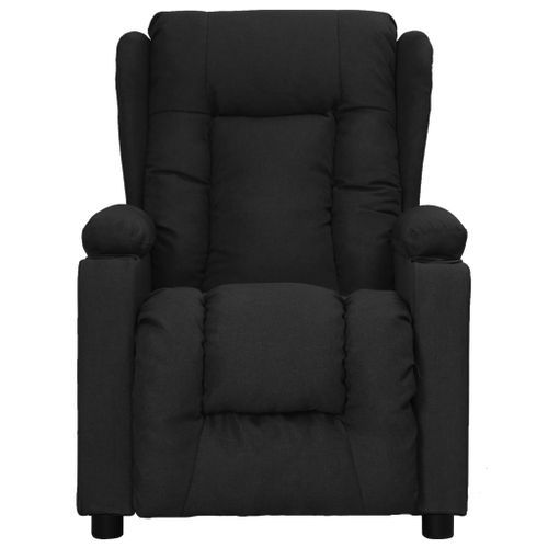 Fauteuil de massage inclinable Noir Tissu 6 - Photo n°2; ?>