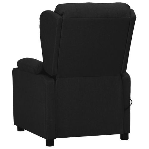 Fauteuil de massage inclinable Noir Tissu 6 - Photo n°3; ?>