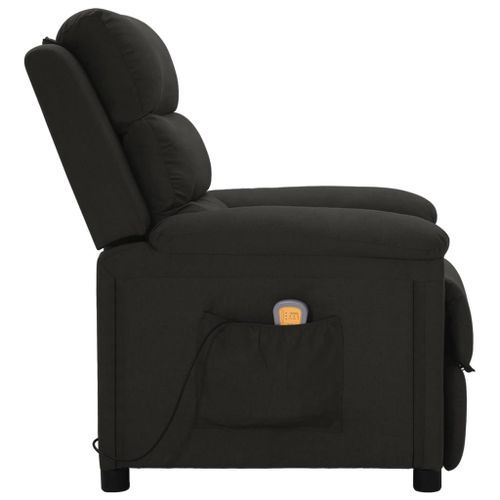 Fauteuil de massage inclinable Noir Tissu 7 - Photo n°3; ?>