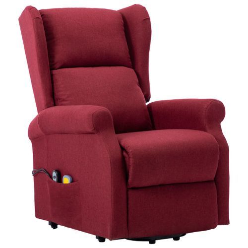 Fauteuil de massage inclinable Rouge bordeaux Tissu 7 - Photo n°3; ?>