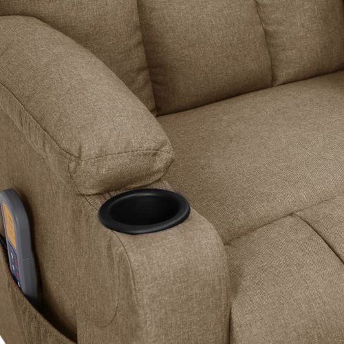 Fauteuil de massage inclinable Taupe Tissu 19 - Photo n°2; ?>