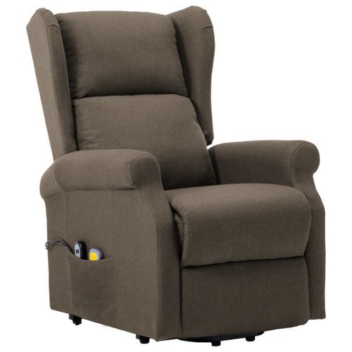 Fauteuil de massage inclinable Taupe Tissu 9 - Photo n°3; ?>