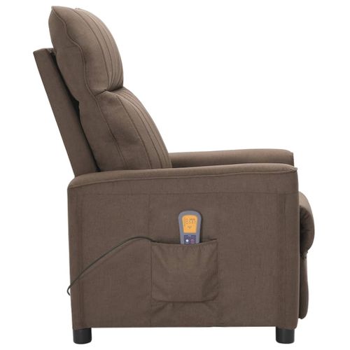 Fauteuil de massage inclinable Taupe Tissu 3 - Photo n°3; ?>