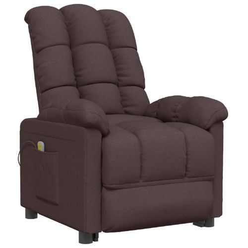 Fauteuil de massage Marron foncé Tissu - Photo n°2; ?>