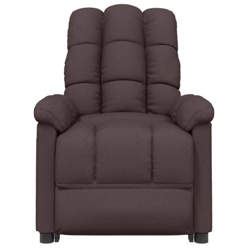 Fauteuil de massage Marron foncé Tissu - Photo n°3; ?>