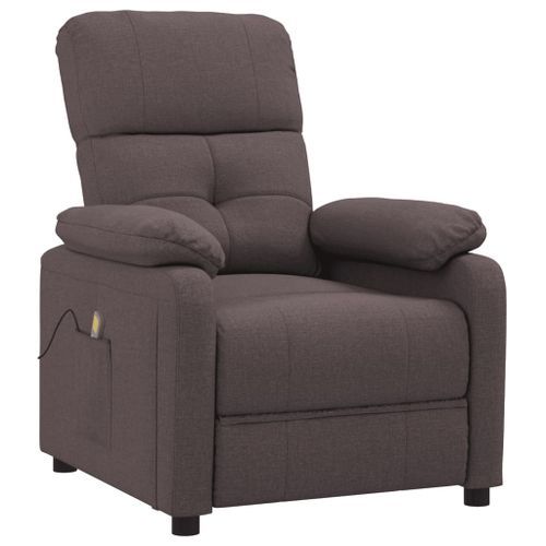 Fauteuil de massage Marron foncé Tissu - Photo n°2; ?>