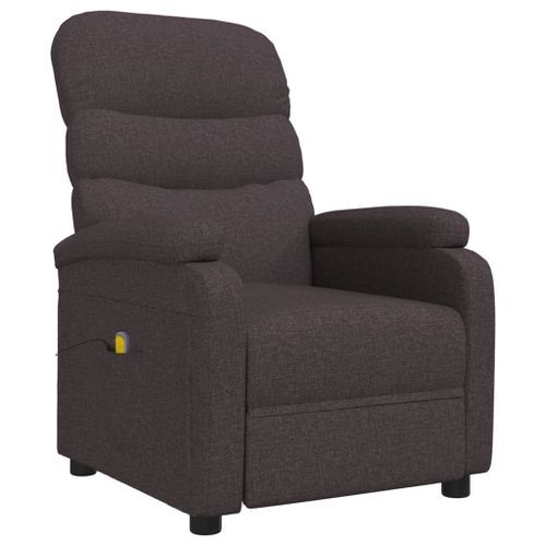 Fauteuil de massage Marron foncé Tissu - Photo n°3; ?>