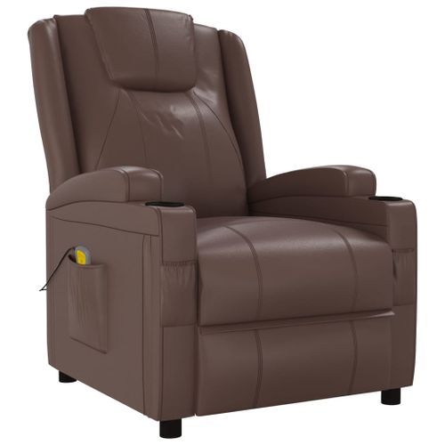 Fauteuil de massage Marron Similicuir - Photo n°2; ?>