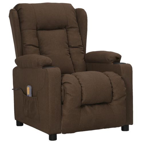 Fauteuil de massage Marron Tissu - Photo n°2; ?>