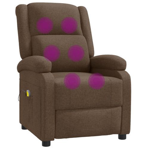 Fauteuil de massage Marron Tissu - Photo n°2; ?>