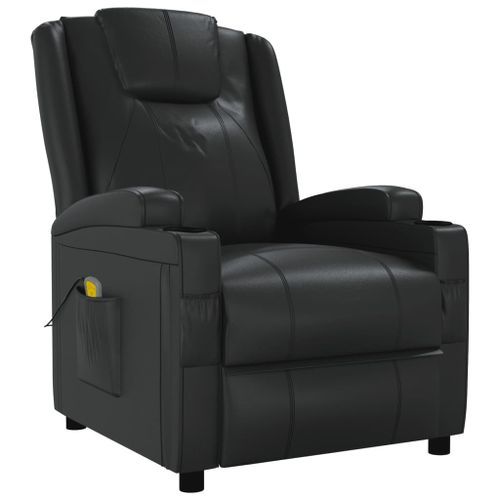 Fauteuil de massage Noir Similicuir - Photo n°2; ?>