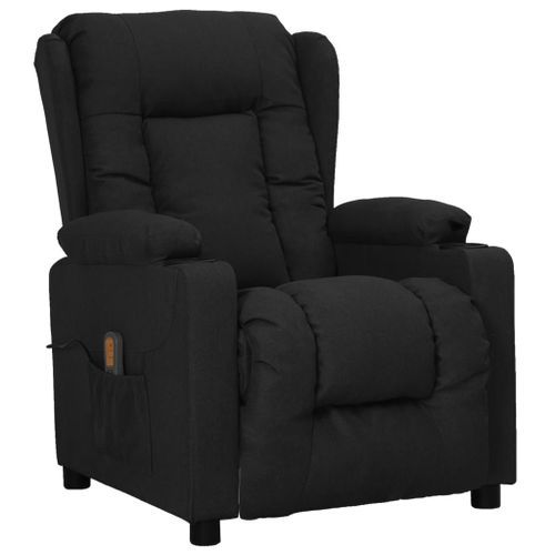 Fauteuil de massage Noir Tissu - Photo n°2; ?>