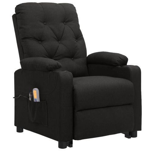 Fauteuil de massage Noir Tissu - Photo n°2; ?>