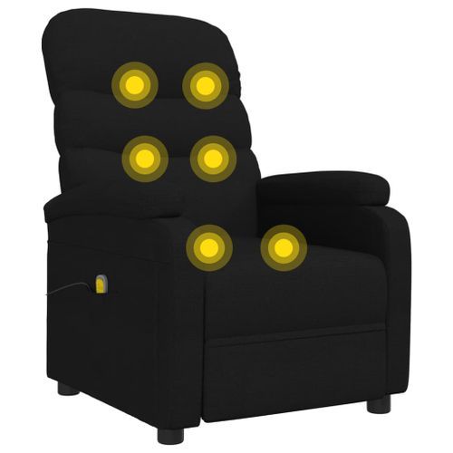 Fauteuil de massage Noir Tissu - Photo n°2; ?>